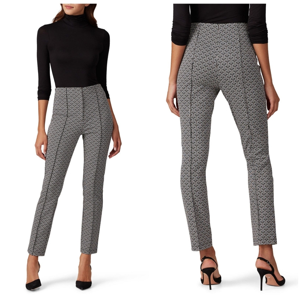 Diane von Furstenberg Printed Dekota Pants NWT | Size 8 | High-Waist Slim Fit